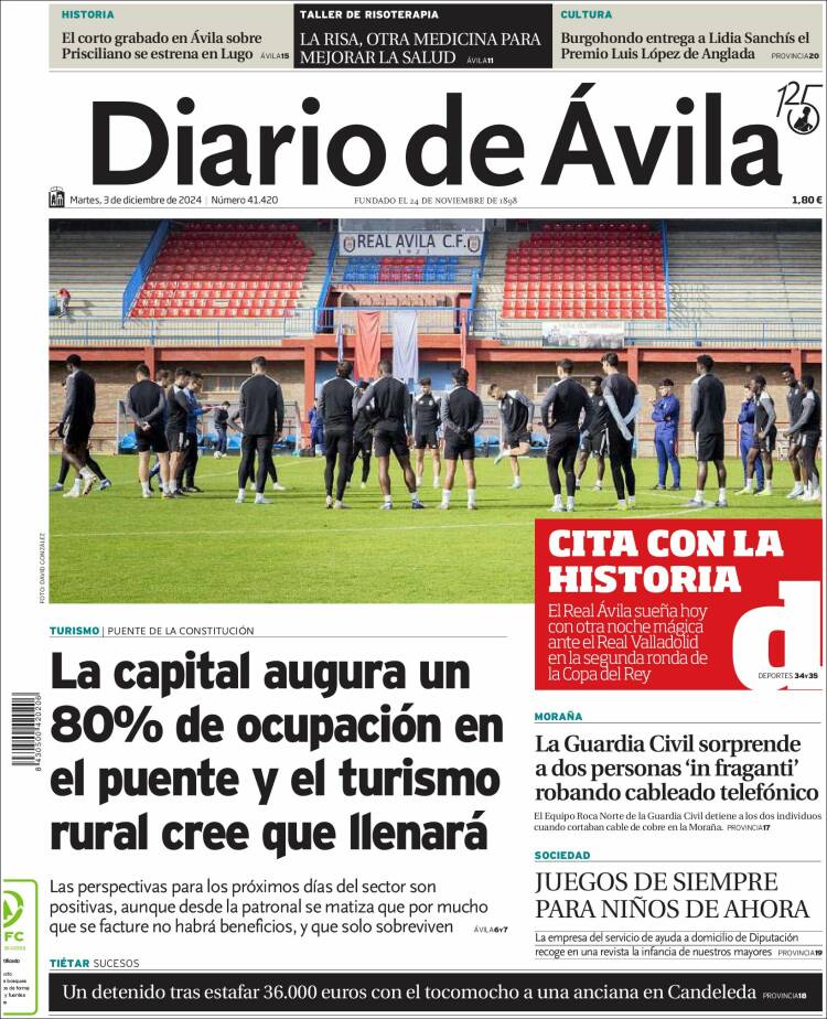 Portada de Diario de Ávila (Espagne)