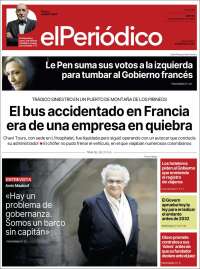 Portada de El Periódico (Espagne)