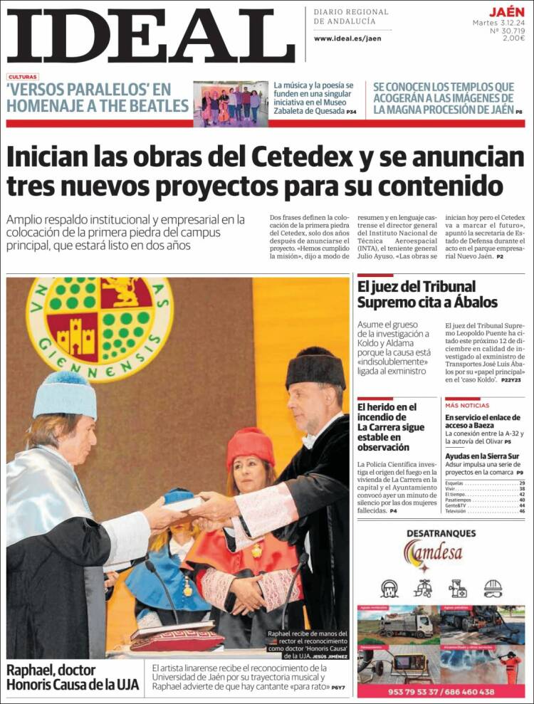 Portada de El Ideal de Jaén (España)