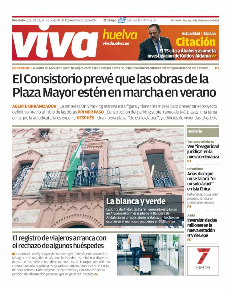 Portada de Viva Huelva (España)