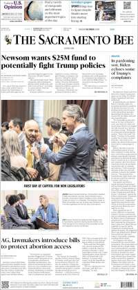 Portada de The Sacramento Bee (USA)