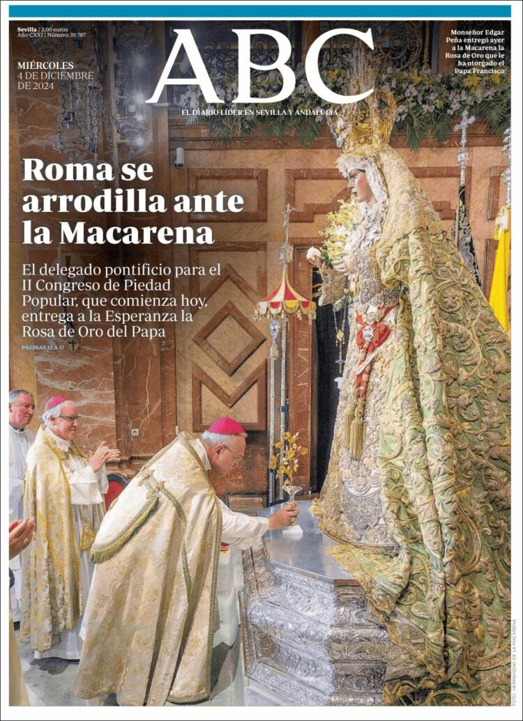 Portada de ABC - Sevilla (España)