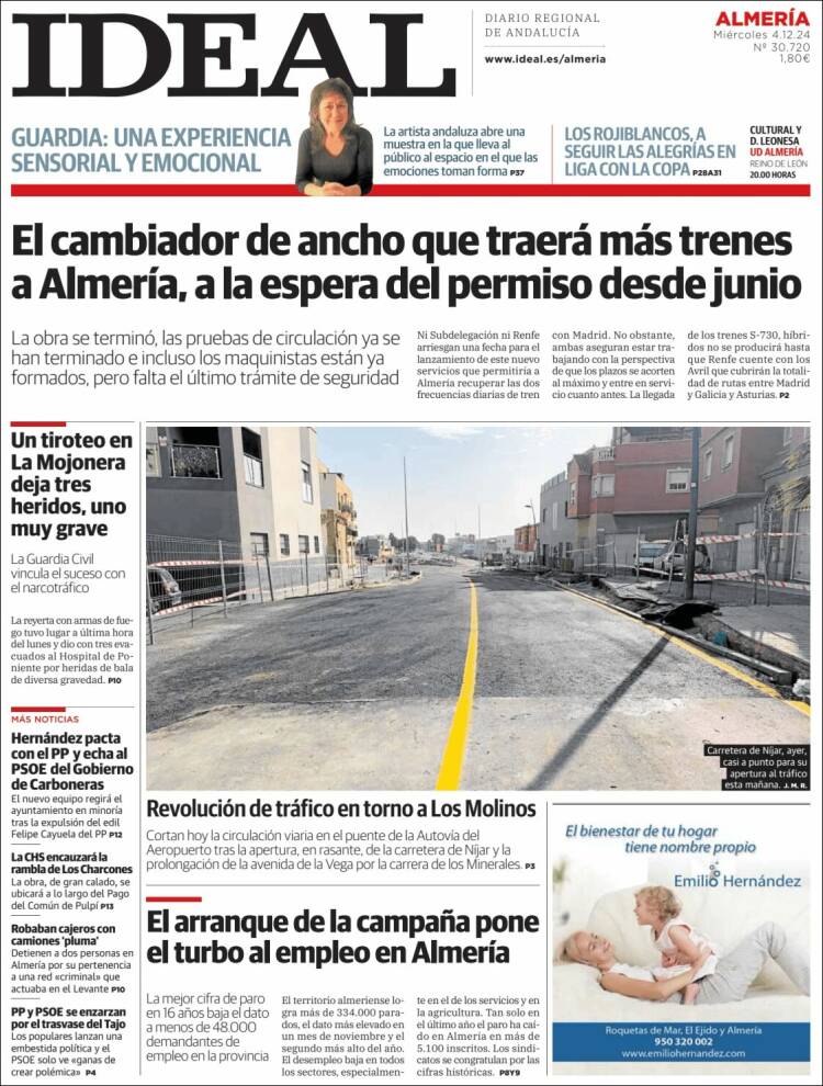 Portada de Ideal Almeria (España)