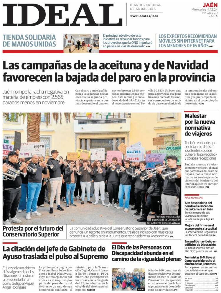 Portada de El Ideal de Jaén (España)