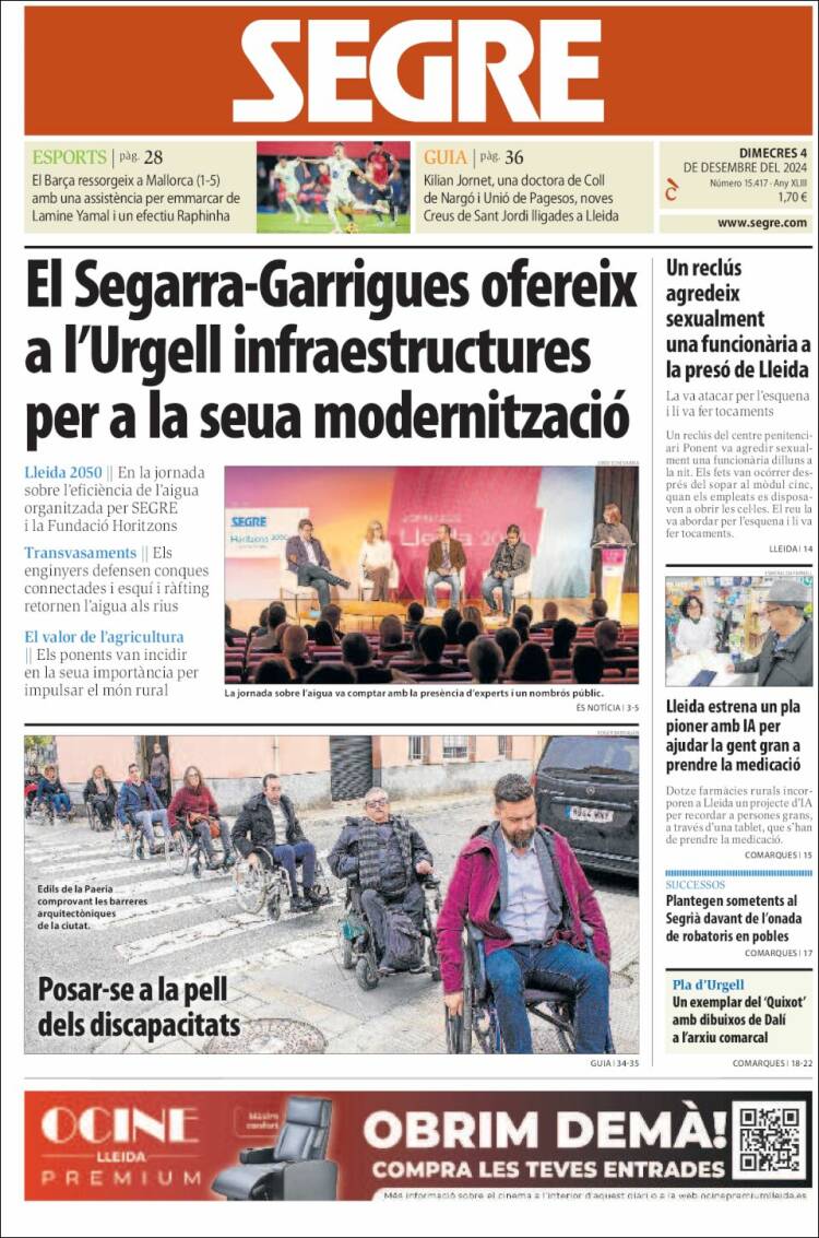 Portada de Segre (España)