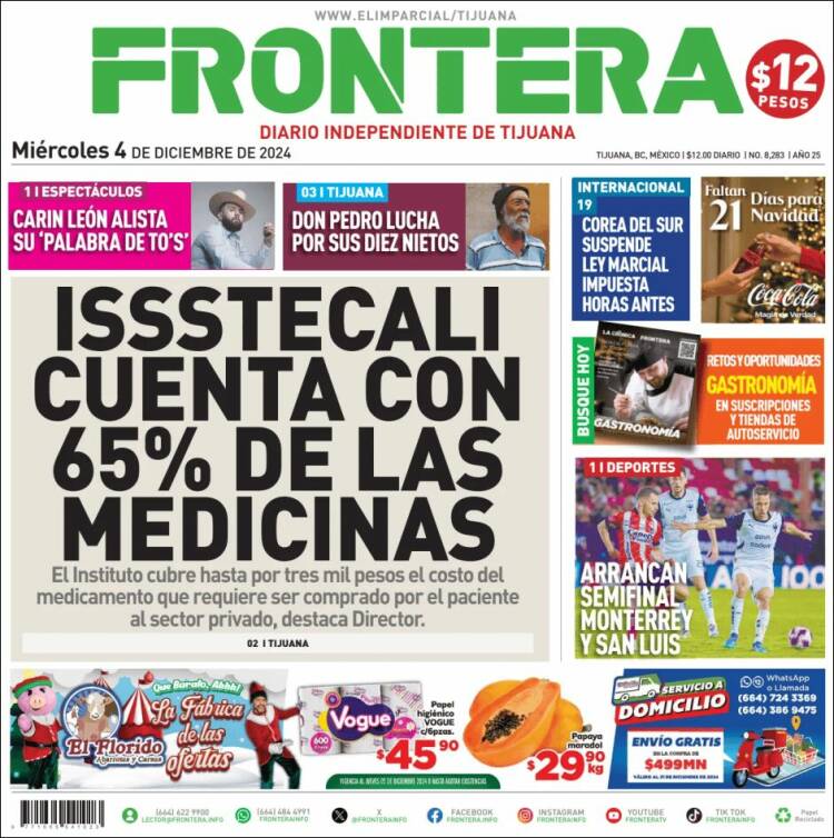 Portada de Frontera (M&eacute;xico)