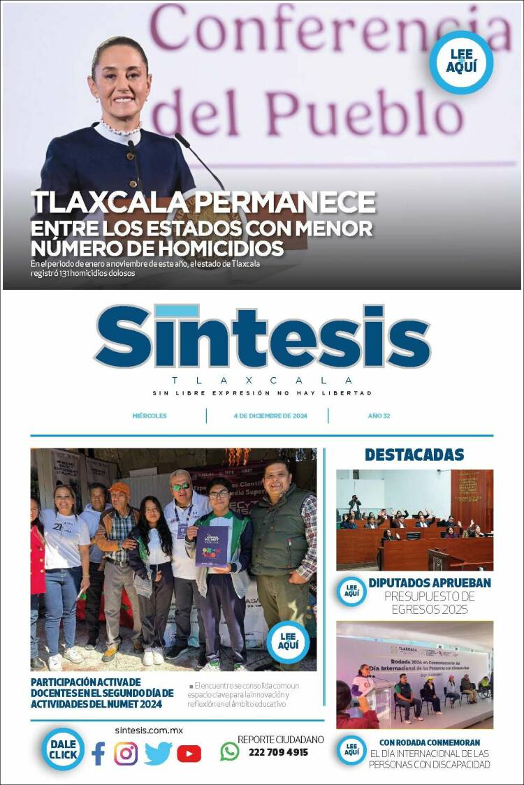 Portada de Síntesis de Tlaxcala (M&eacute;xico)
