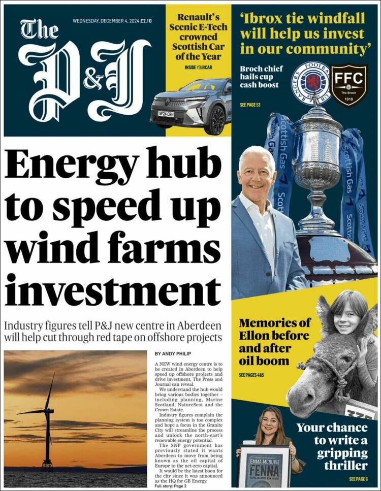 Portada de The Press and Journal (Reino Unido)