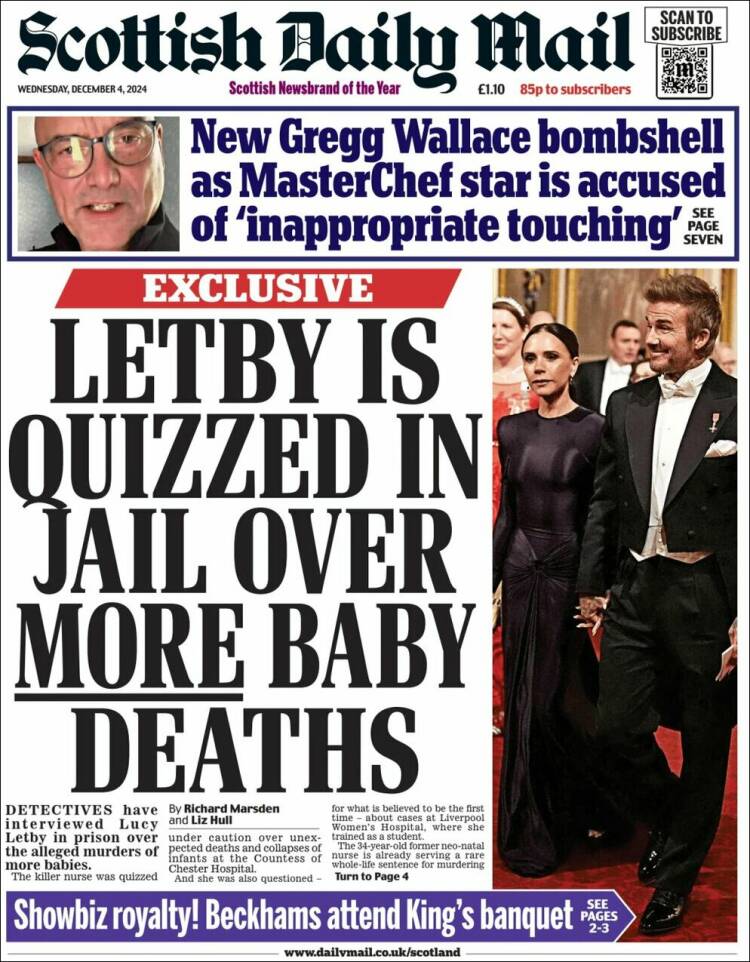 Portada de Scottish Daily Mail (Reino Unido)