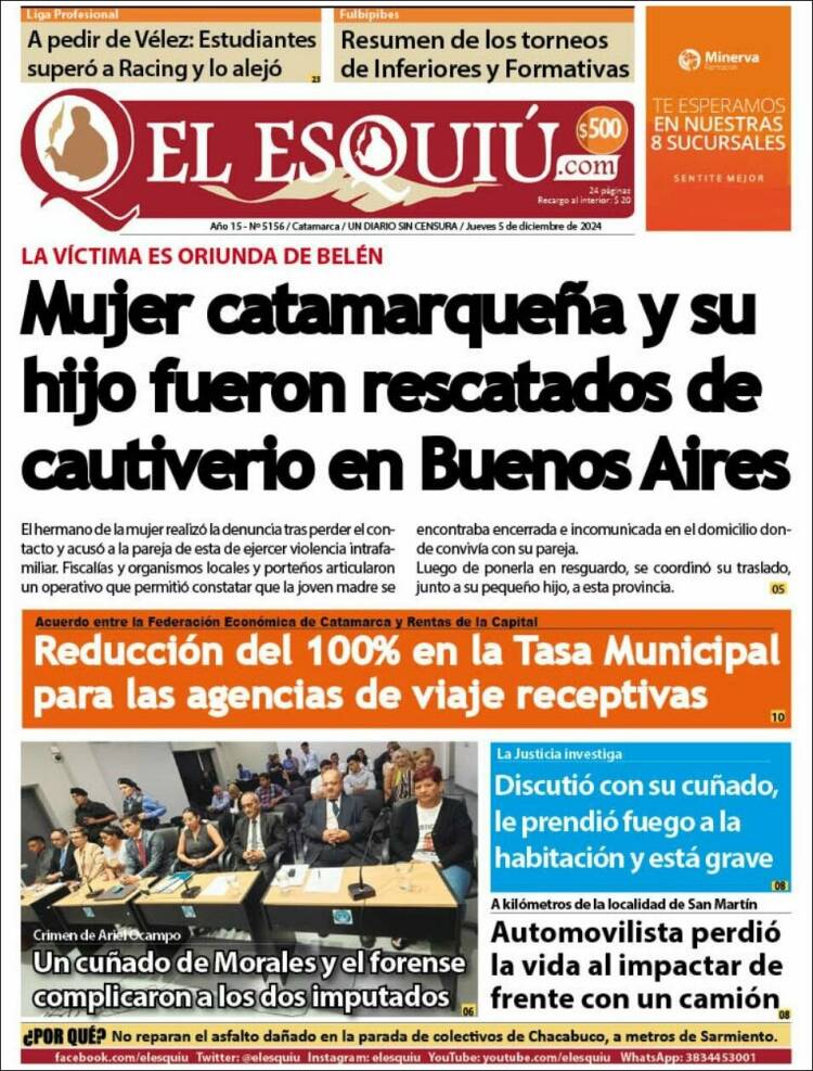 Portada de El Esquiu (Argentina)