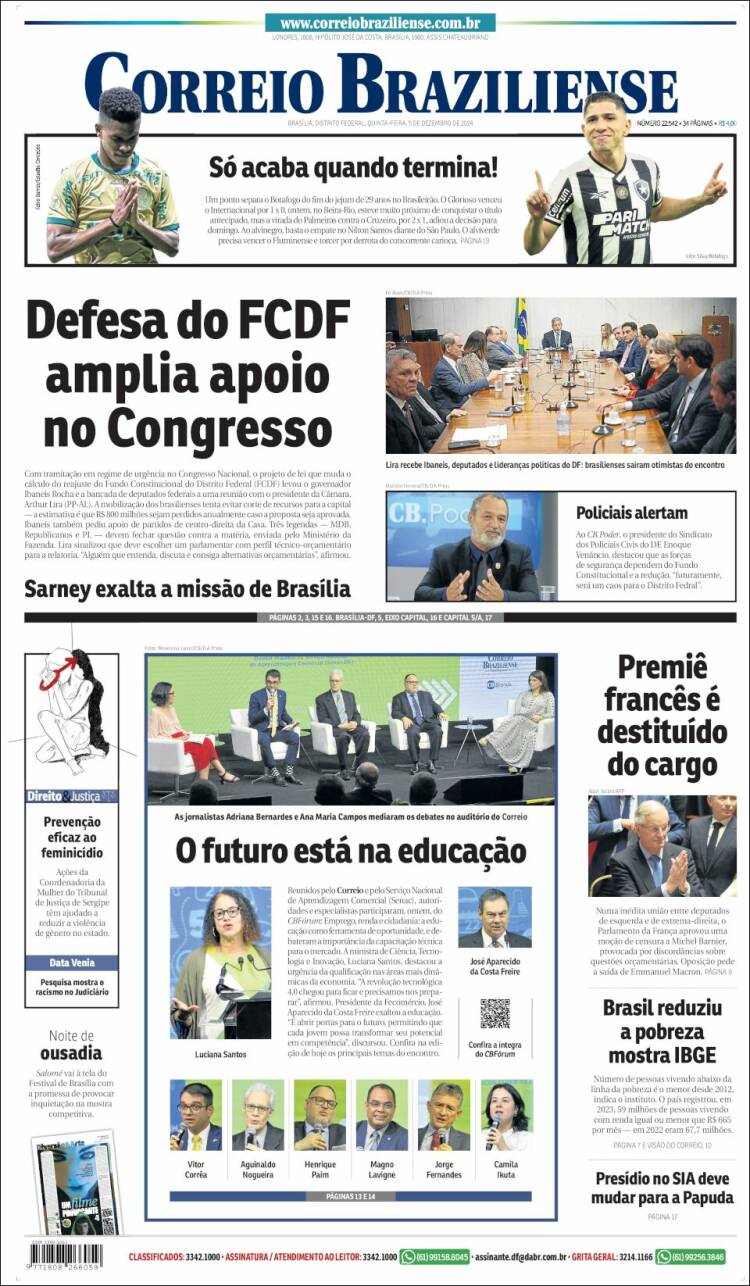 Portada de Correio Braziliense (Brasil)