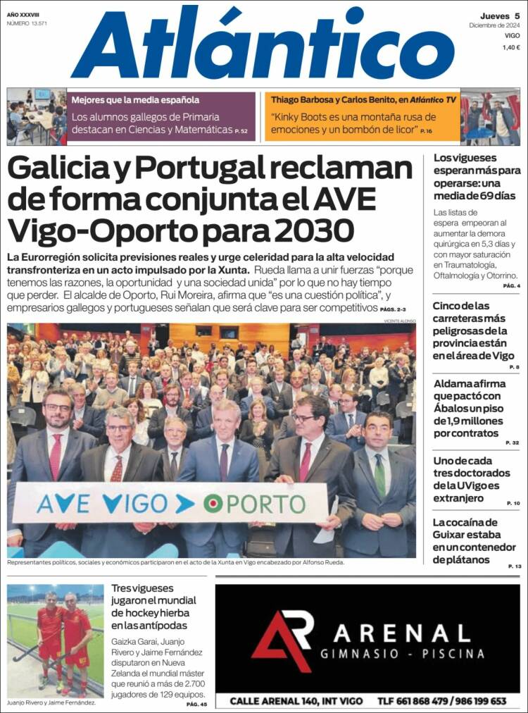 Portada de Atlántico Diario (España)