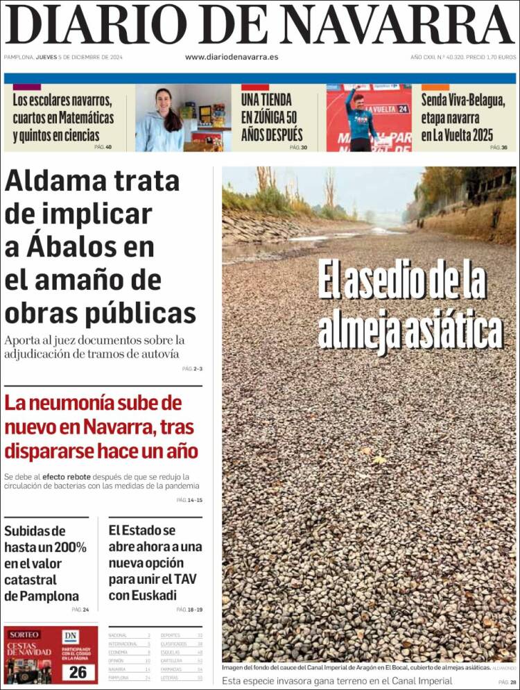 Portada de Diario de Navarra (España)