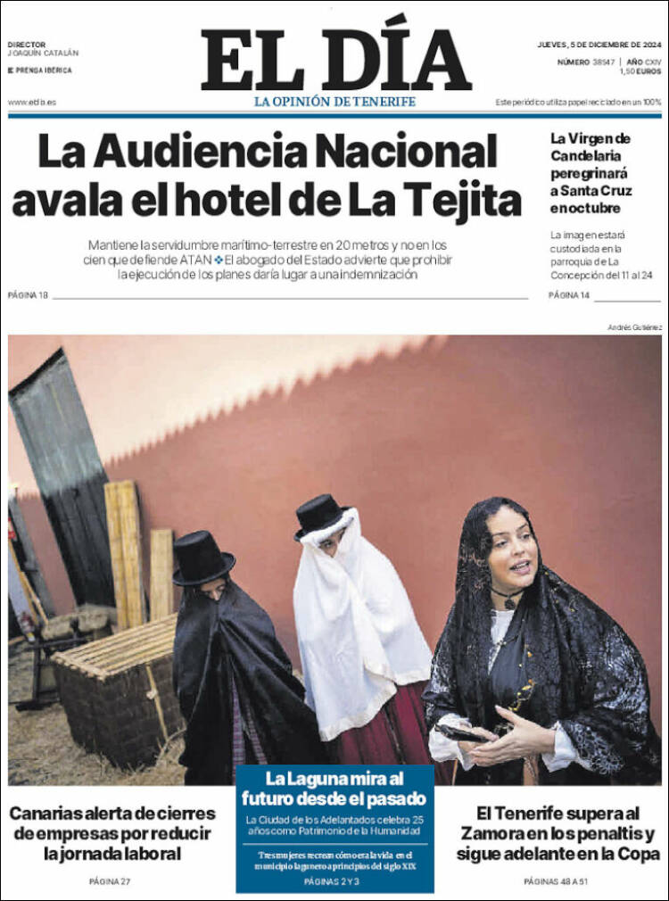 Portada de El Día (España)