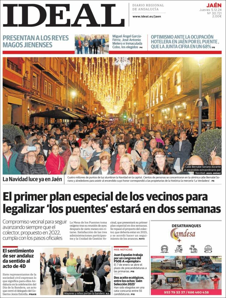 Portada de El Ideal de Jaén (España)