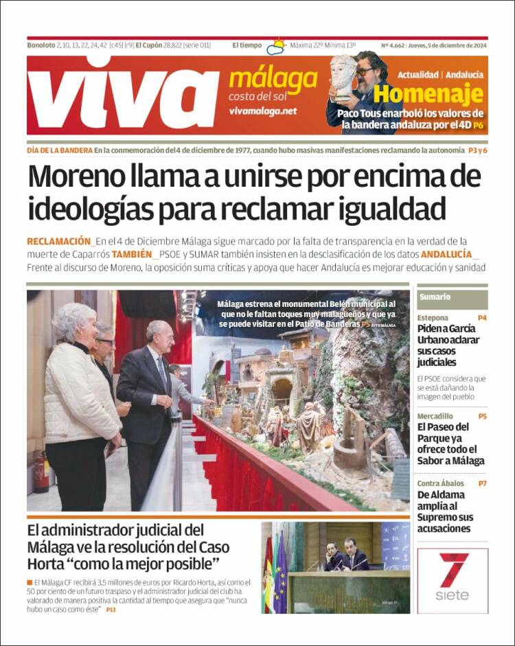 Portada de Viva Málaga (España)