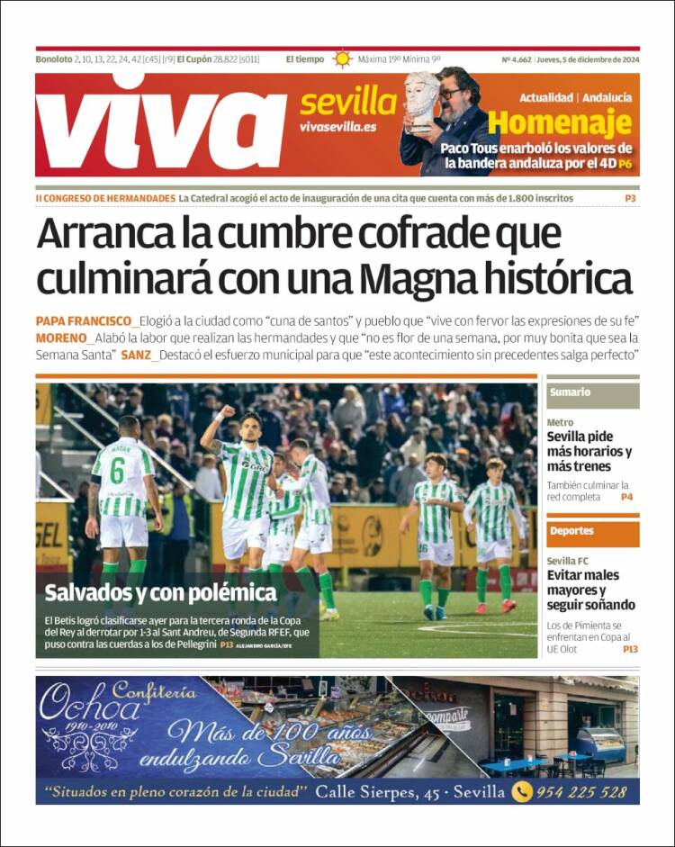 Portada de Viva Sevilla (España)