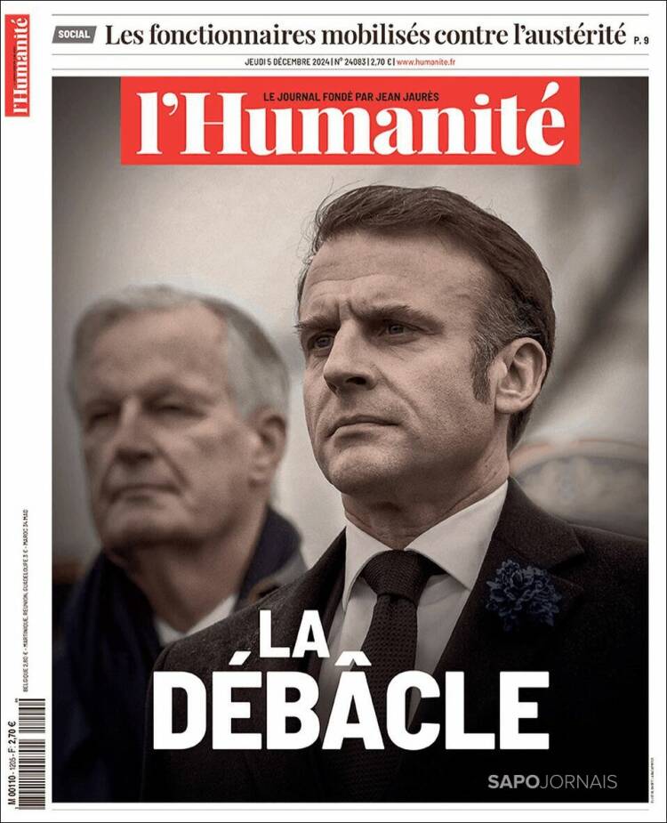 Portada de l'Humanite (France)