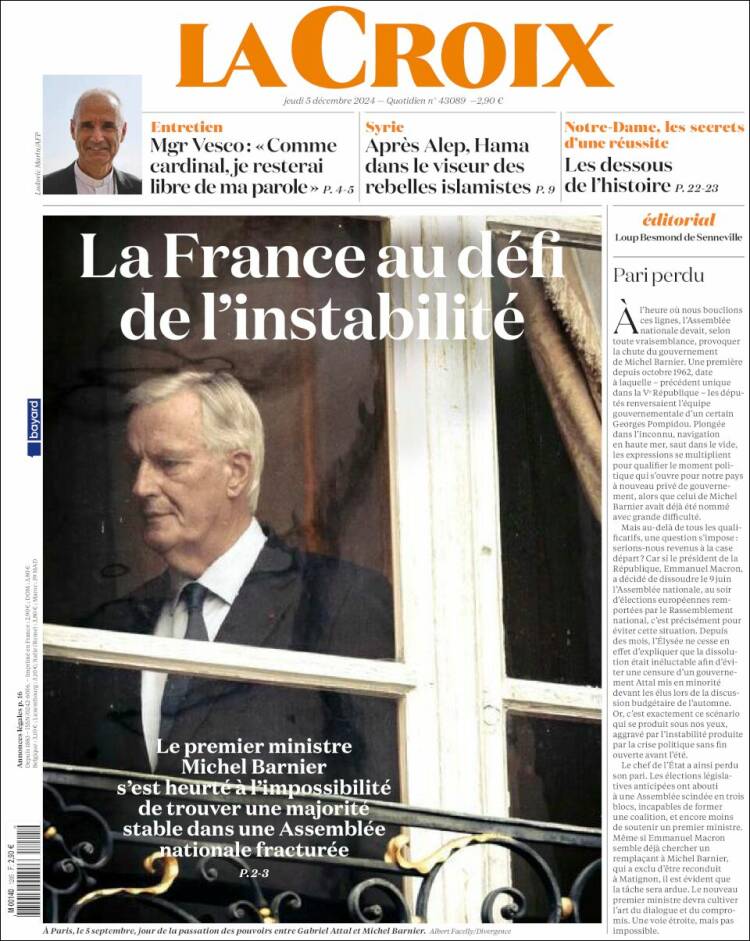 Portada de La Croix (France)