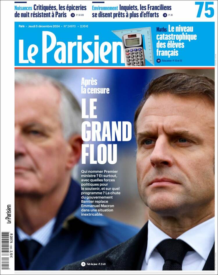 Portada de Le Parisien (France)