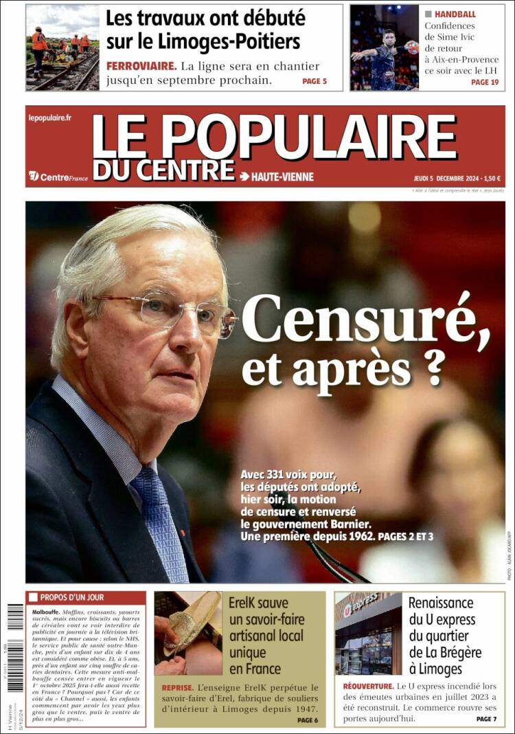 Portada de Le Populaire du Centre (France)