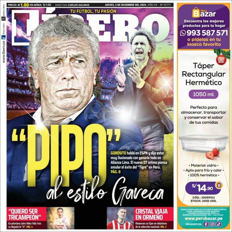 Portada de Líbero (Per&uacute;)