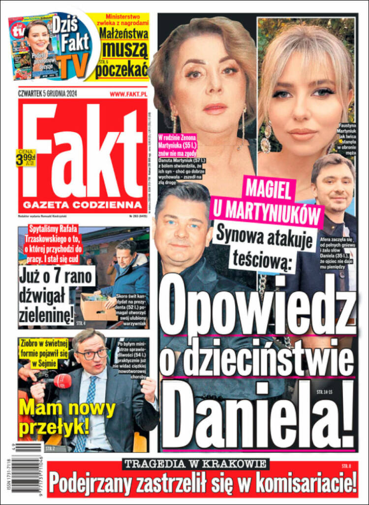 Portada de Fakt (Polonia)