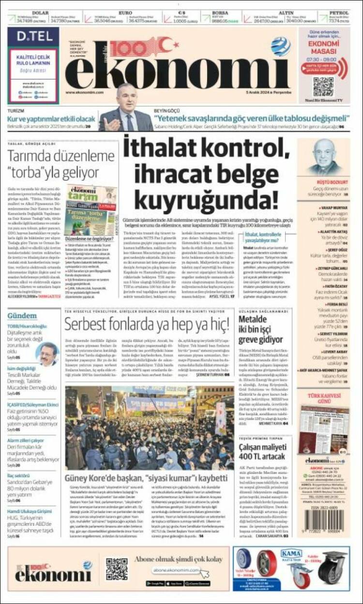 Portada de Dünya (Turqu&iacute;a)