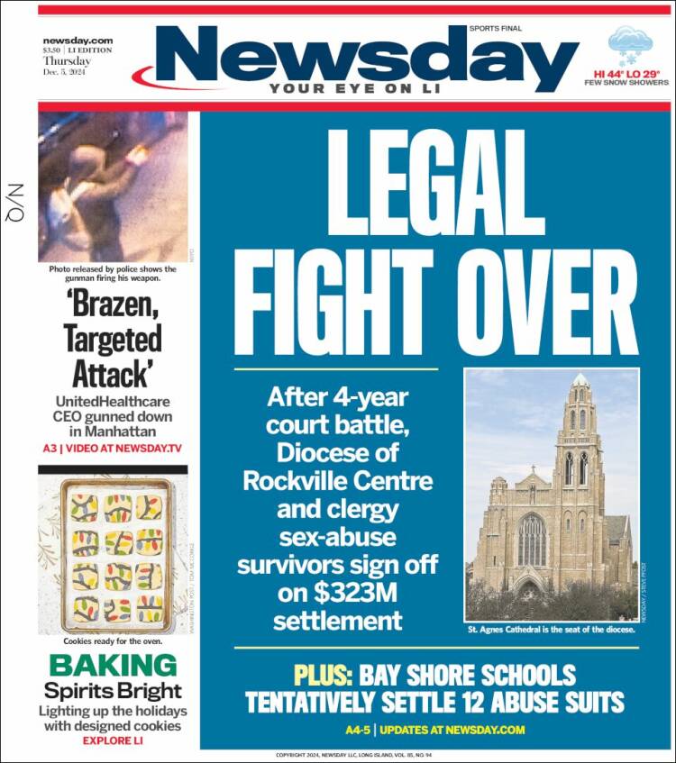 Portada de Newsday (USA)