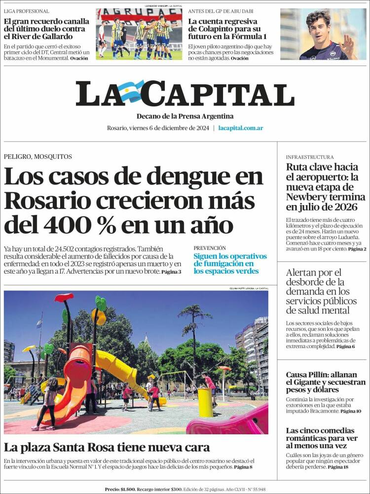 Portada de La Capital - Rosario (Argentina)