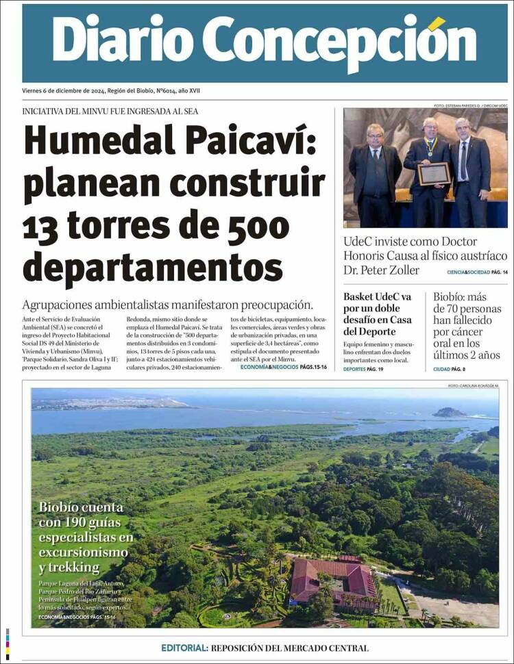 Portada de Diario de Concepción (Chile)