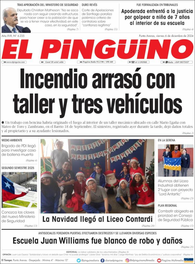 Portada de El Pingüino (Chile)