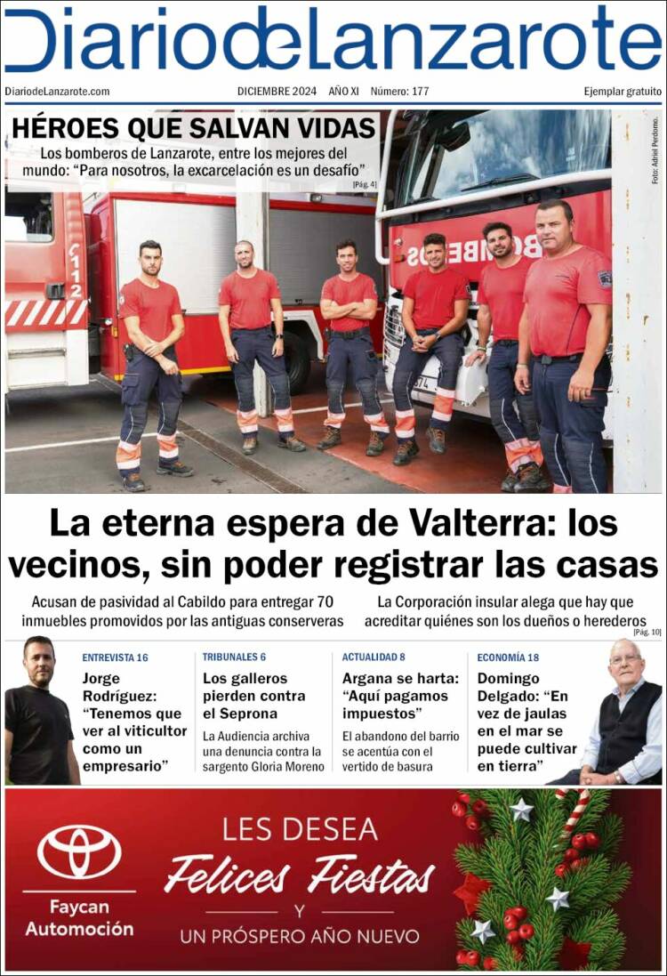 Portada de Diario de Lanzarote (Spain)