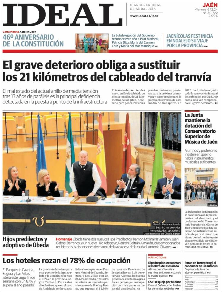 Portada de El Ideal de Jaén (España)