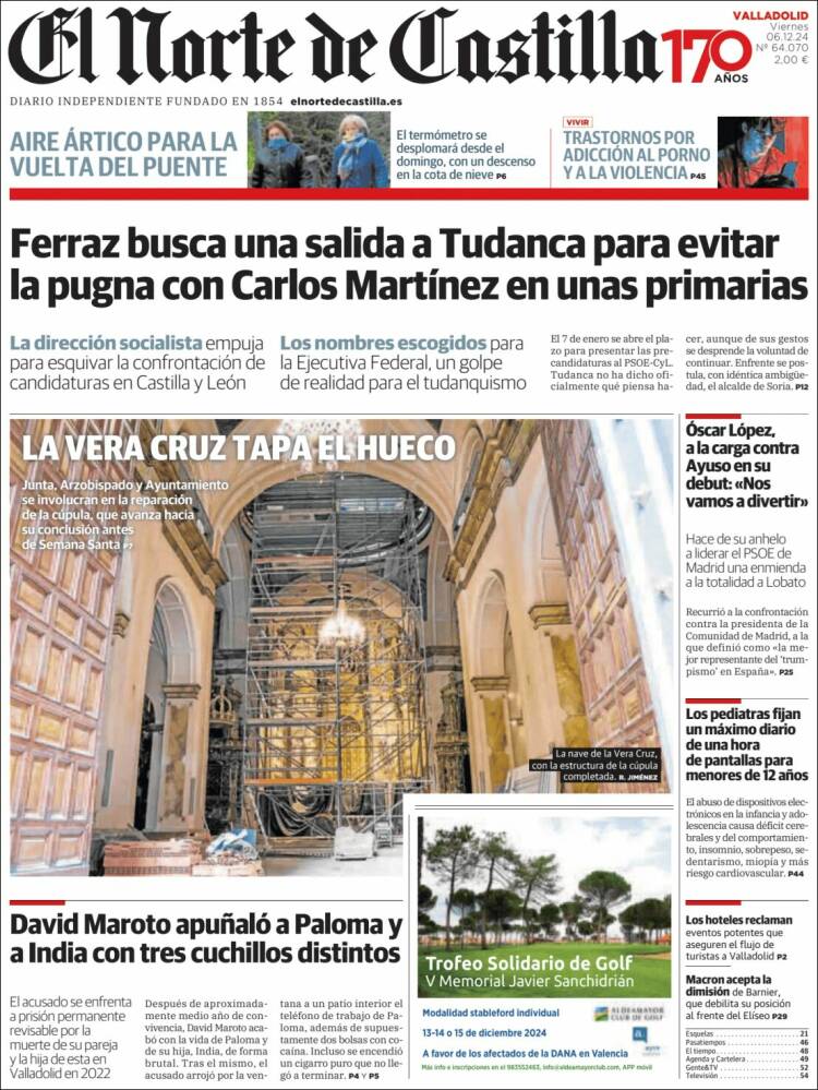 Portada de Norte de Castilla - Valladolid (España)