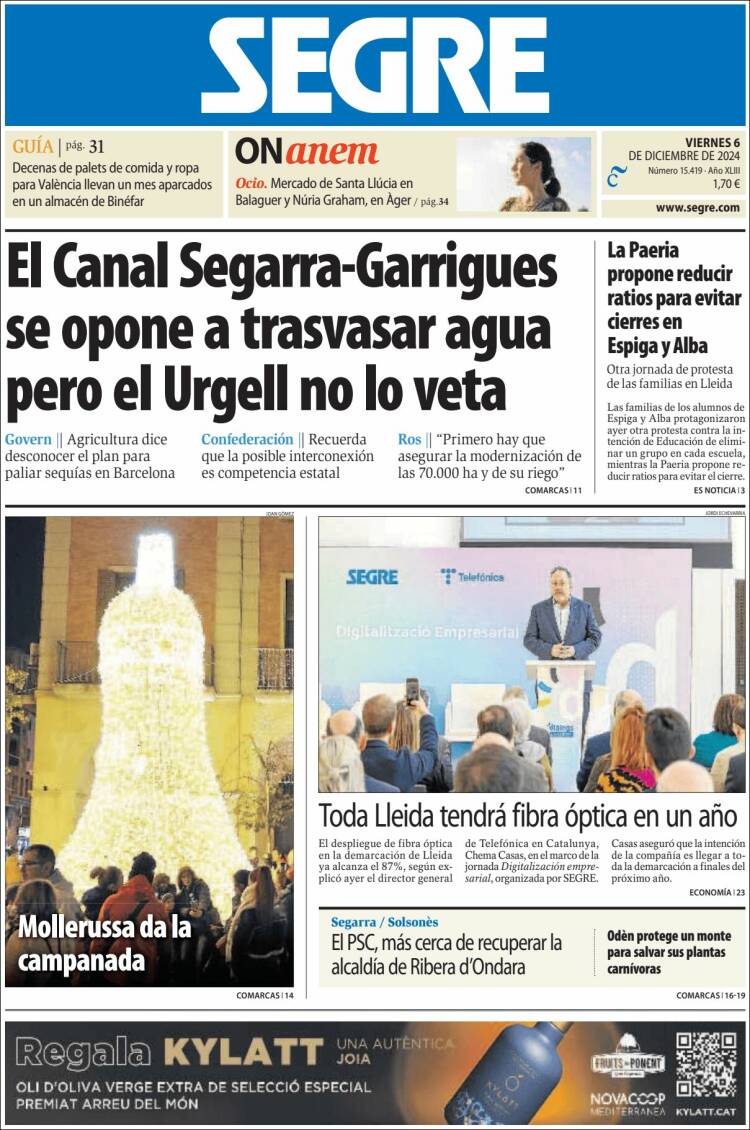 Portada de Segre  (España)