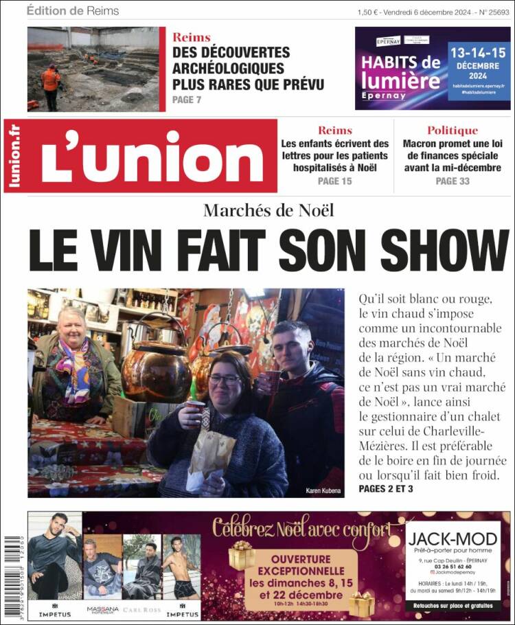 Portada de L'Union (Francia)