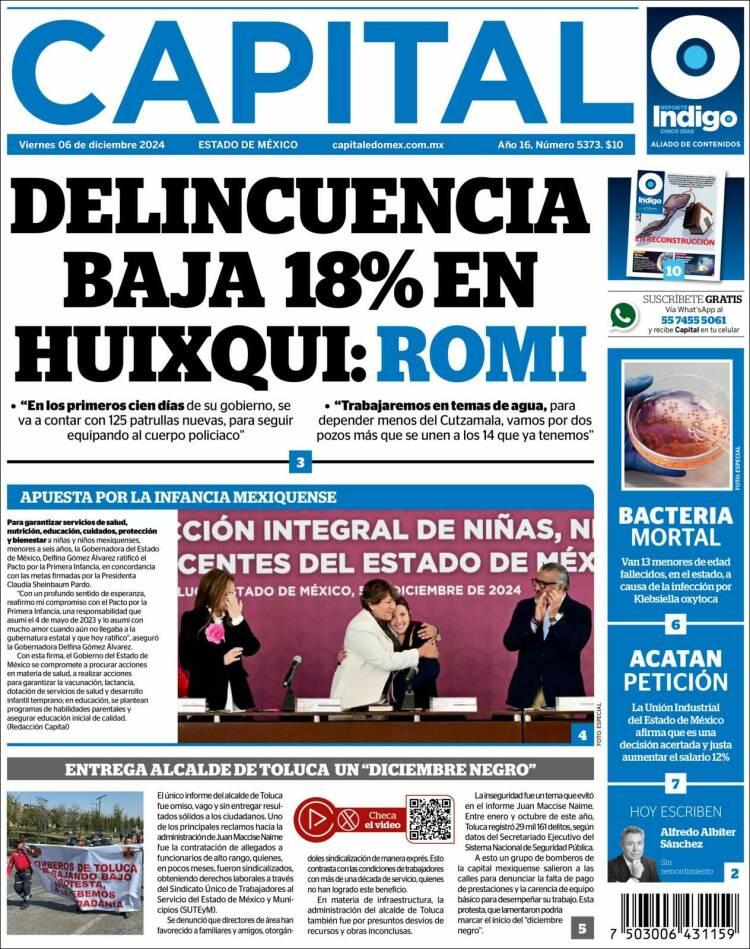 Portada de Capital México (México)