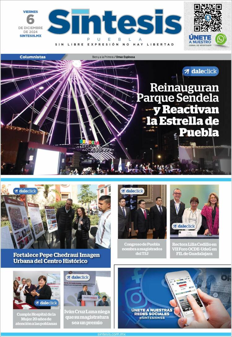 Portada de Síntesis - Puebla (México)