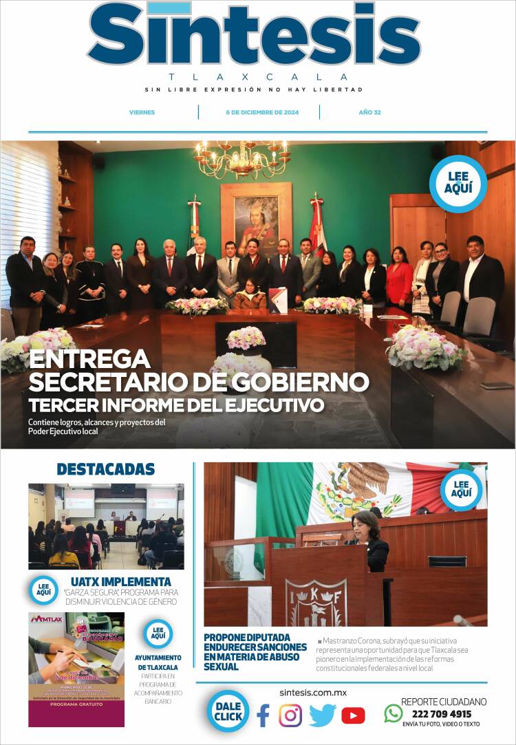 Portada de Síntesis de Tlaxcala (México)