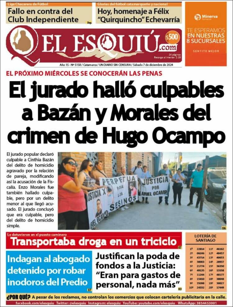 Portada de El Esquiu (Argentina)
