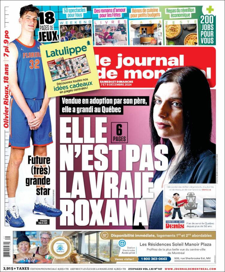 Portada de Le Journal de Montréal (Canadá)