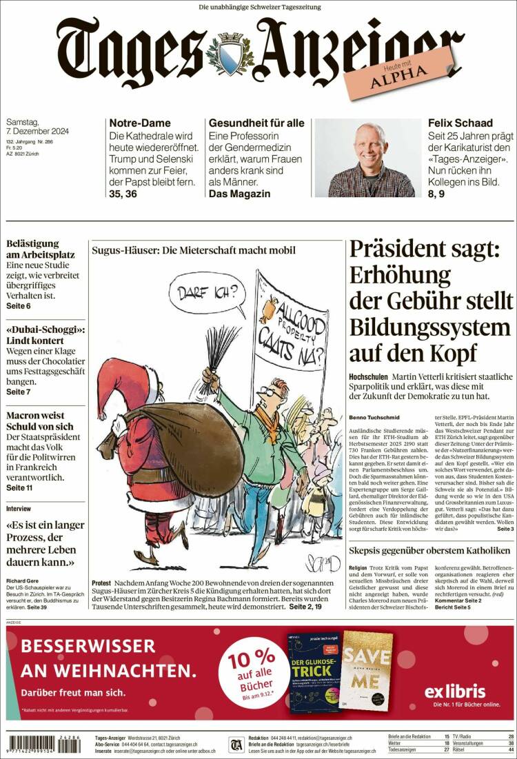 Portada de Tages-Anzeiger (Switzerland)