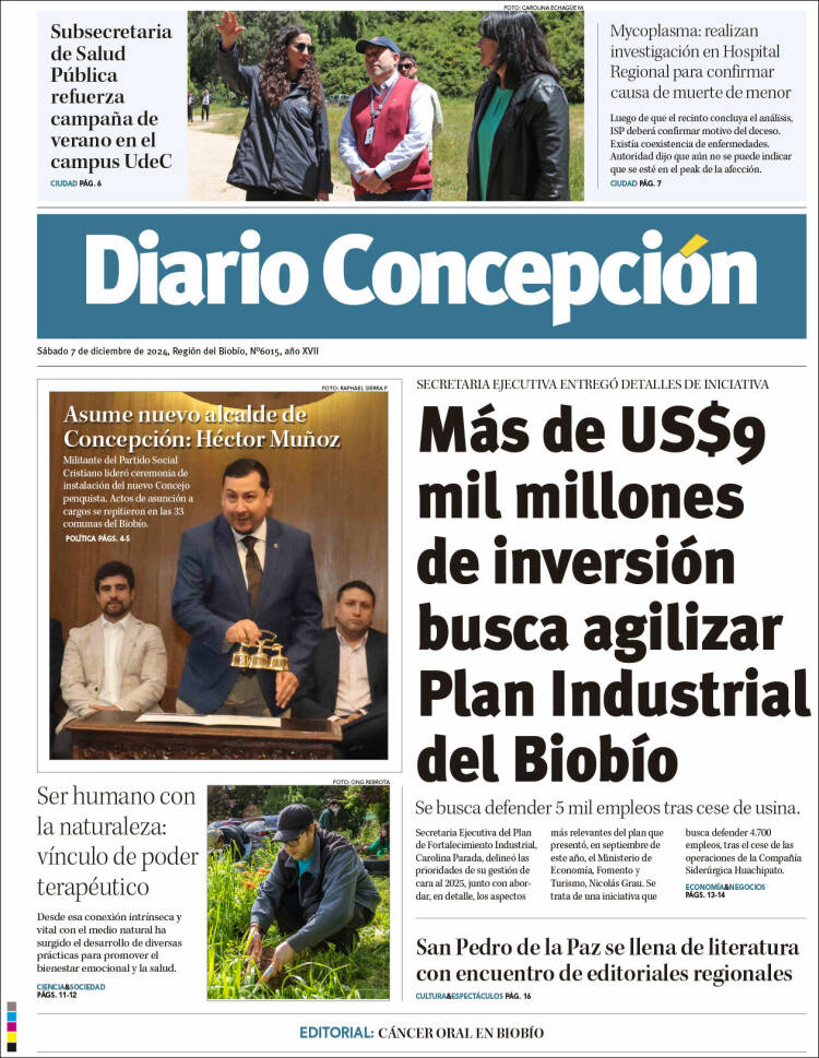Portada de Diario de Concepción (Chile)