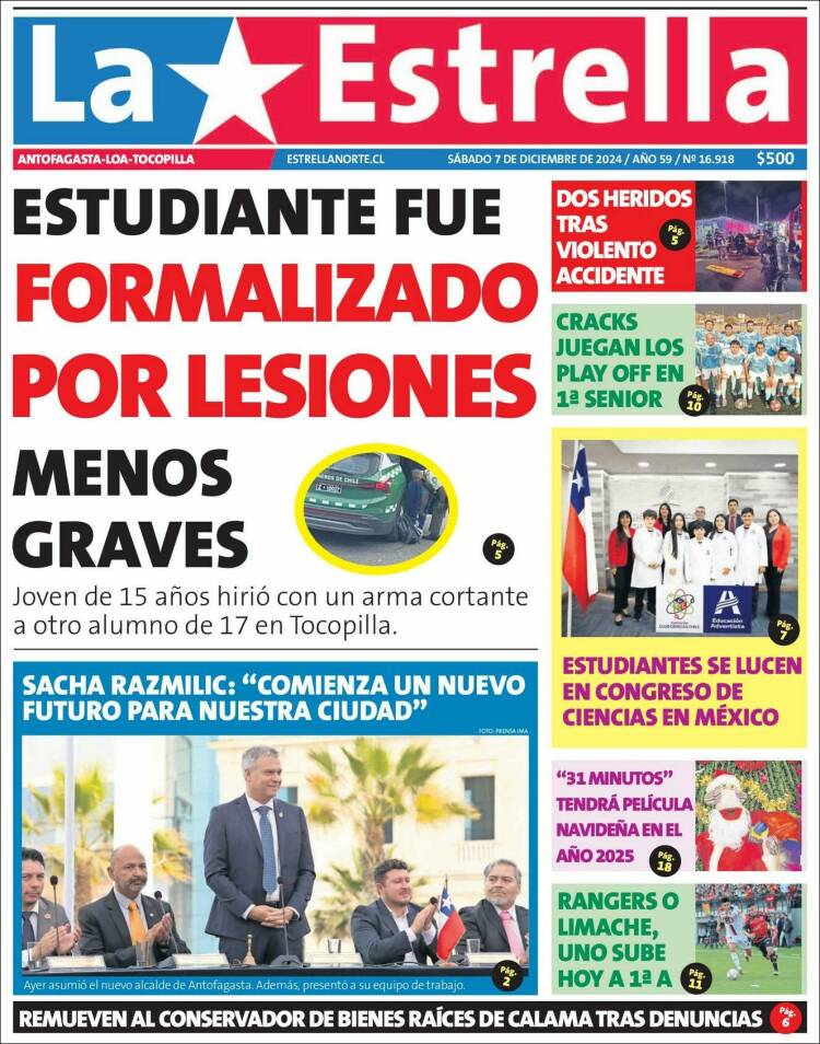 Portada de La Estrella del Norte (Chile)