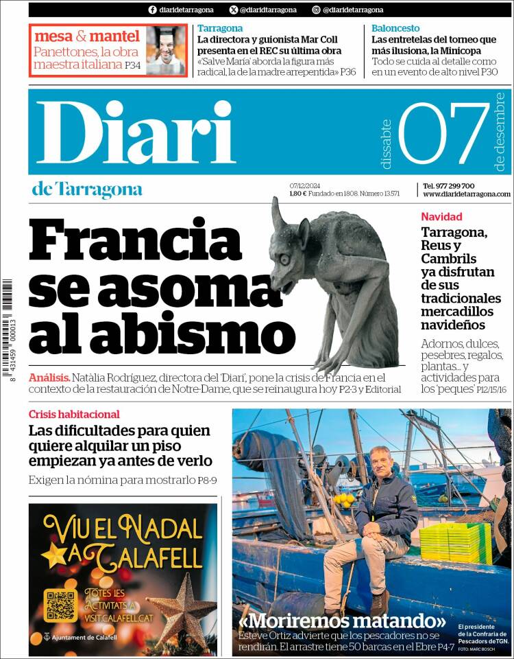 Portada de Diari de Tarragona (España)