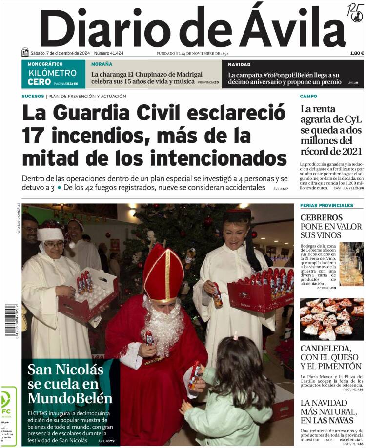 Portada de Diario de Ávila (España)