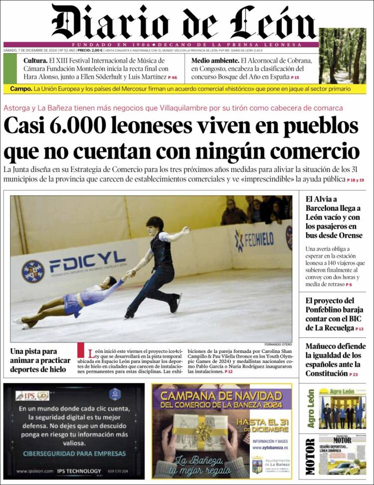 Portada de Diario de León (España)