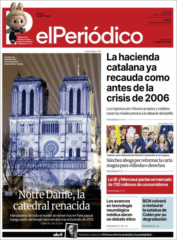 Portada de El Periódico (España)