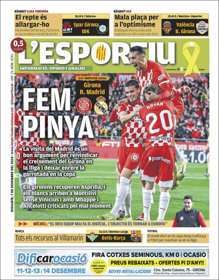 Portada de L'Esportiu : Girona (España)